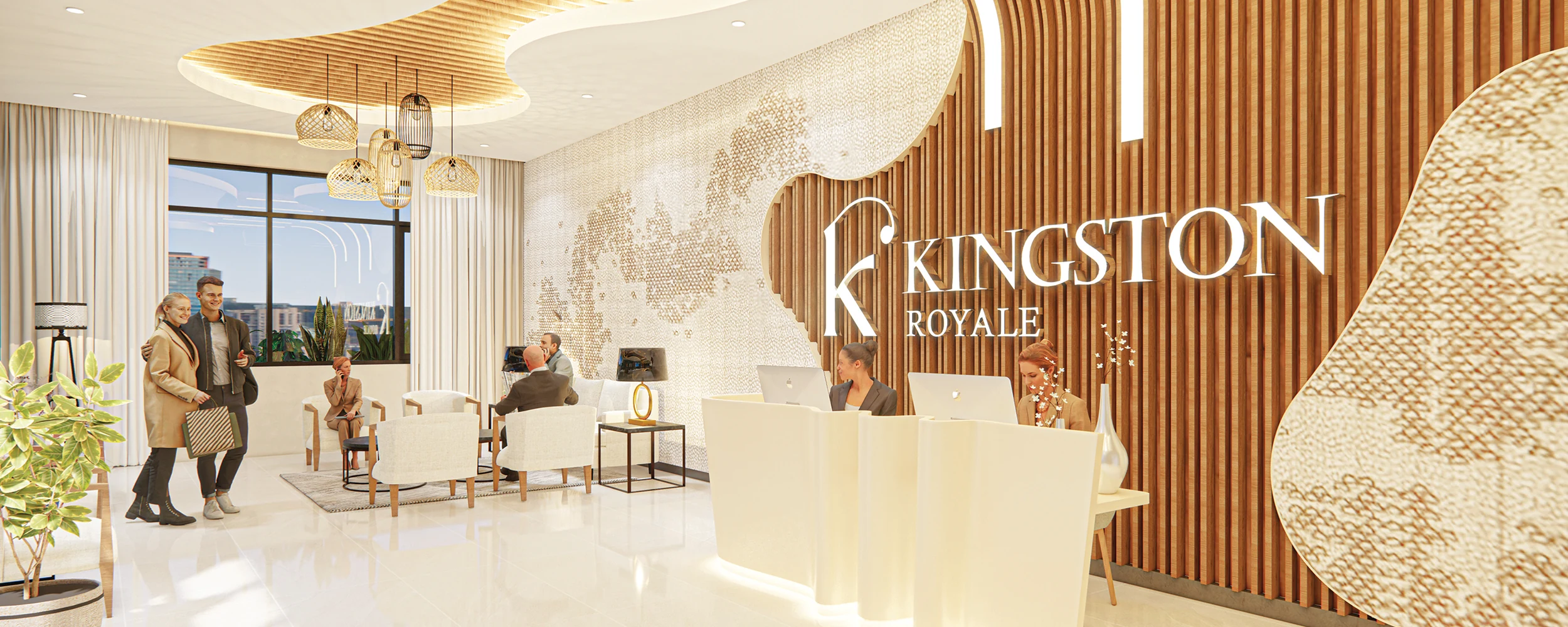 Kingston Royale, recepcija u ulaznom holu, render developera