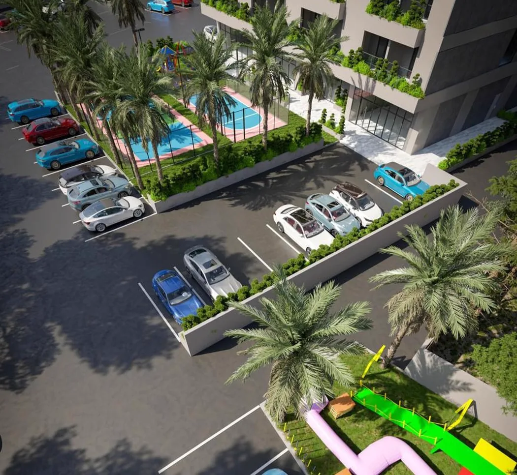 LZ Sea View Premium, bazeni u vrtu iz vazduha, render developera